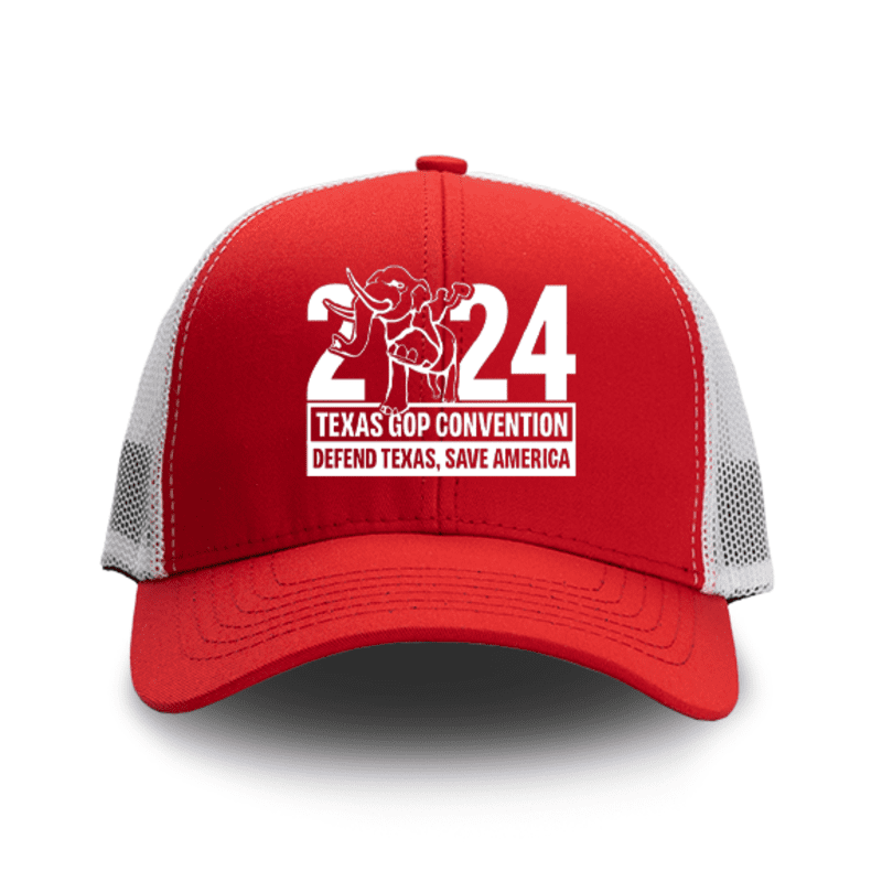2024 Convention Two-Tone Red Mesh Trucker Hat