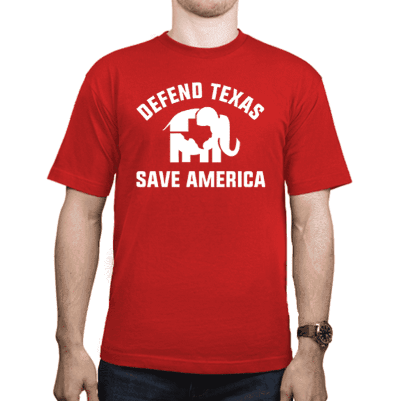 Defend Texas Red Cotton T-Shirt