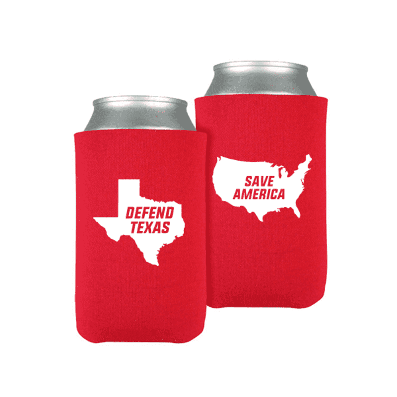 Defend Texas Save America Red Beverage Cooler (Set of 2)