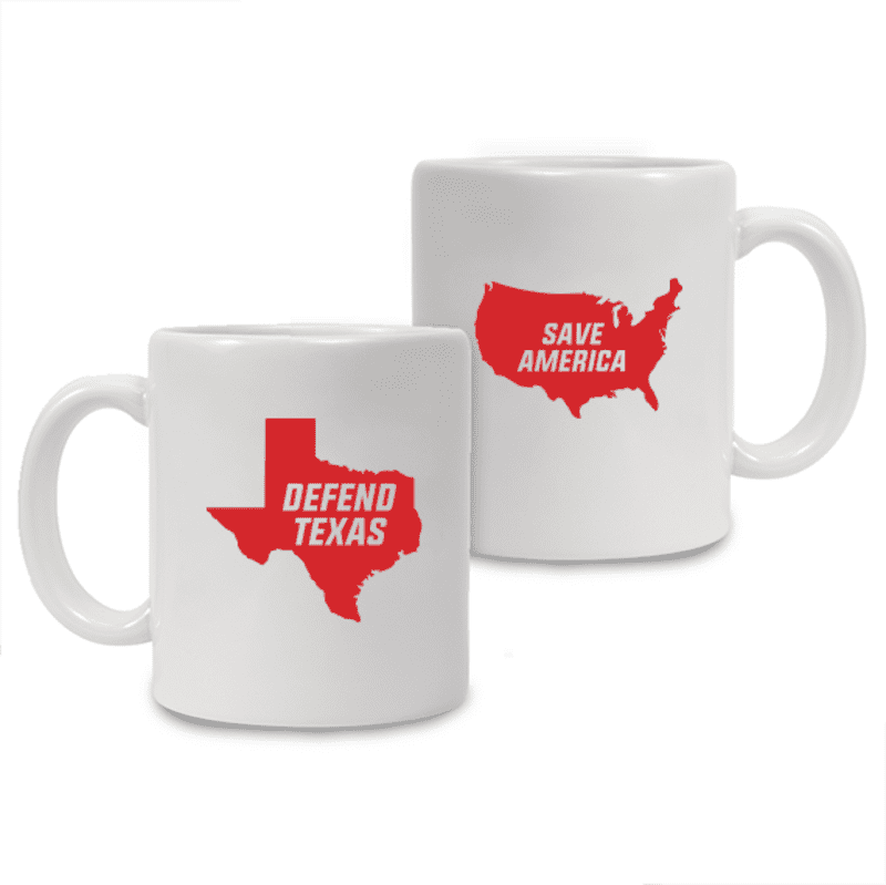 Defend Texas Save America White Coffee Mug