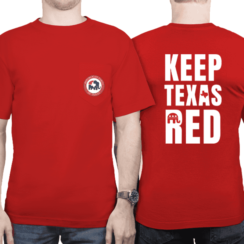 Keep Texas Red Front Pocket T-Shirt