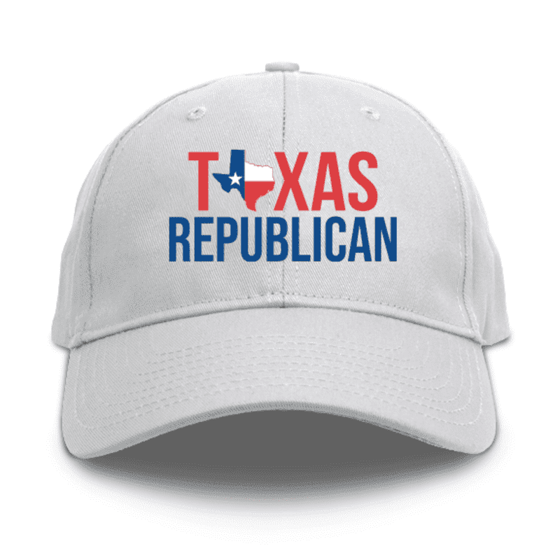 Texas Republican White Structured Adjustable Hat