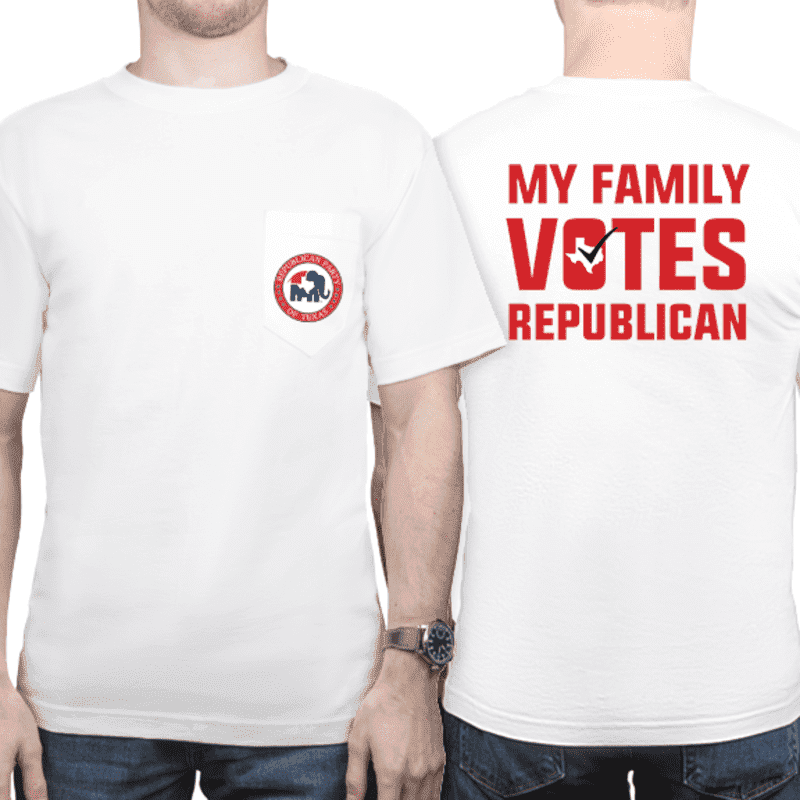 Votes Republican White Front Pocket T-Shirt